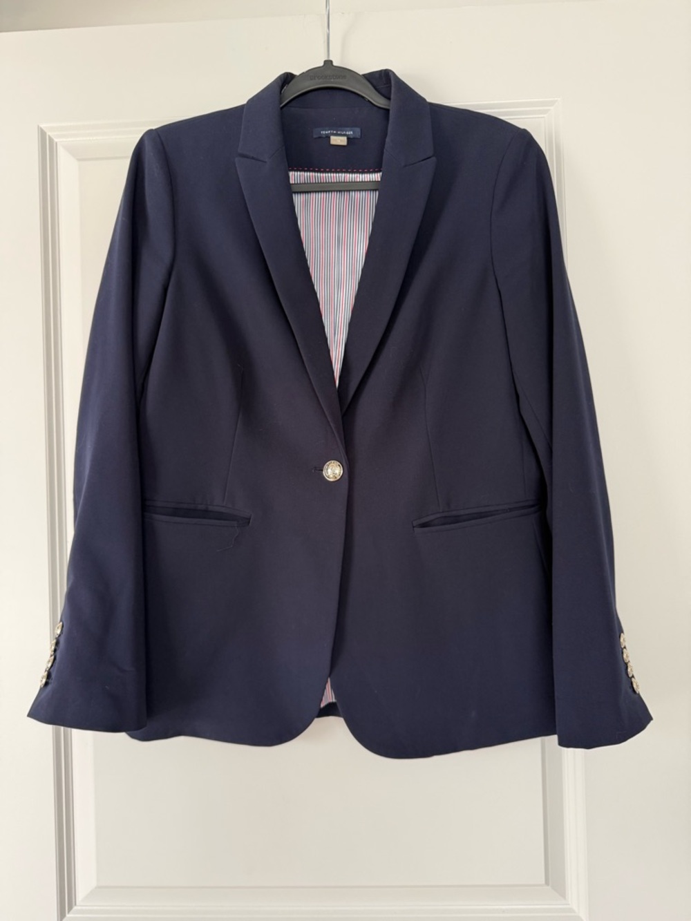 Tommy Hilfiger Navy Jacket with Signature Flag